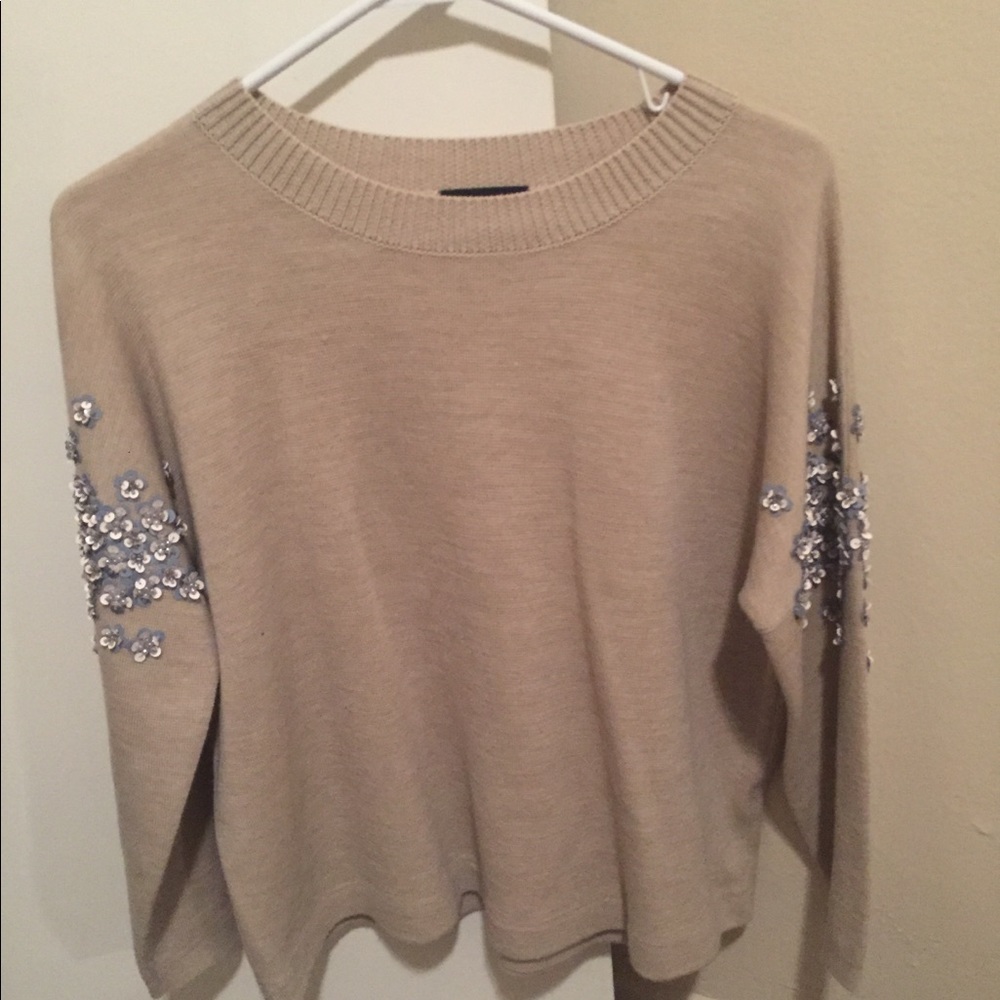 J Crew Embellished Sweater Size S